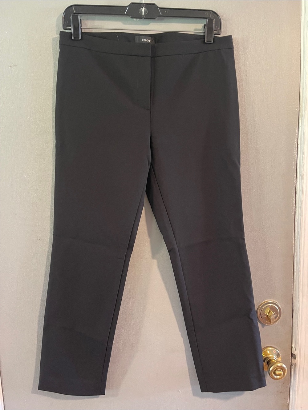 Theory Pants Black Classic Skinny Fit Dress Perform Tech Trousers Size 6